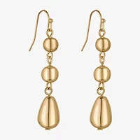 Liz Claiborne Beaded Womens Round Drop Earrings