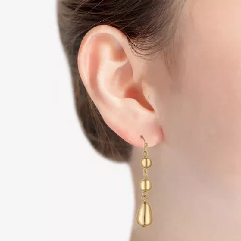 Liz Claiborne Beaded Womens Round Drop Earrings