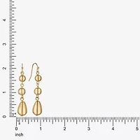 Liz Claiborne Beaded Womens Round Drop Earrings
