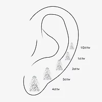 Si1-Si2/E-F 2 CT. T.W. Lab Grown White Diamond 14K White Gold 8.8mm Pear Stud Earrings