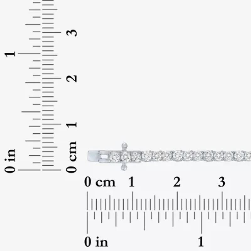 Diamond Addiction Si2-I1, G-H Womens White Diamond Sterling Silver 17 Inch Tennis Necklace