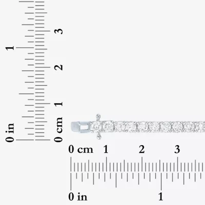 G-H, Si2-I1 Womens 5 CT. T.W. Lab Grown White Diamond Sterling Silver Round 7.25 Inch Tennis Bracelet
