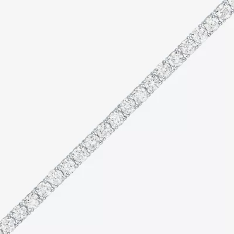G-H, Si2-I1 Womens 5 CT. T.W. Lab Grown White Diamond Sterling Silver Round 7.25 Inch Tennis Bracelet