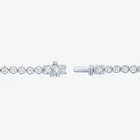 (G-H, Si2-I1) Womens 3 CT. T.W. Lab Grown White Diamond Sterling Silver 7.25 Inch Tennis Bracelet