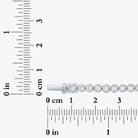 (G-H, Si2-I1) Womens 3 CT. T.W. Lab Grown White Diamond Sterling Silver 7.25 Inch Tennis Bracelet