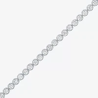 (G-H, Si2-I1) Womens 3 CT. T.W. Lab Grown White Diamond Sterling Silver 7.25 Inch Tennis Bracelet