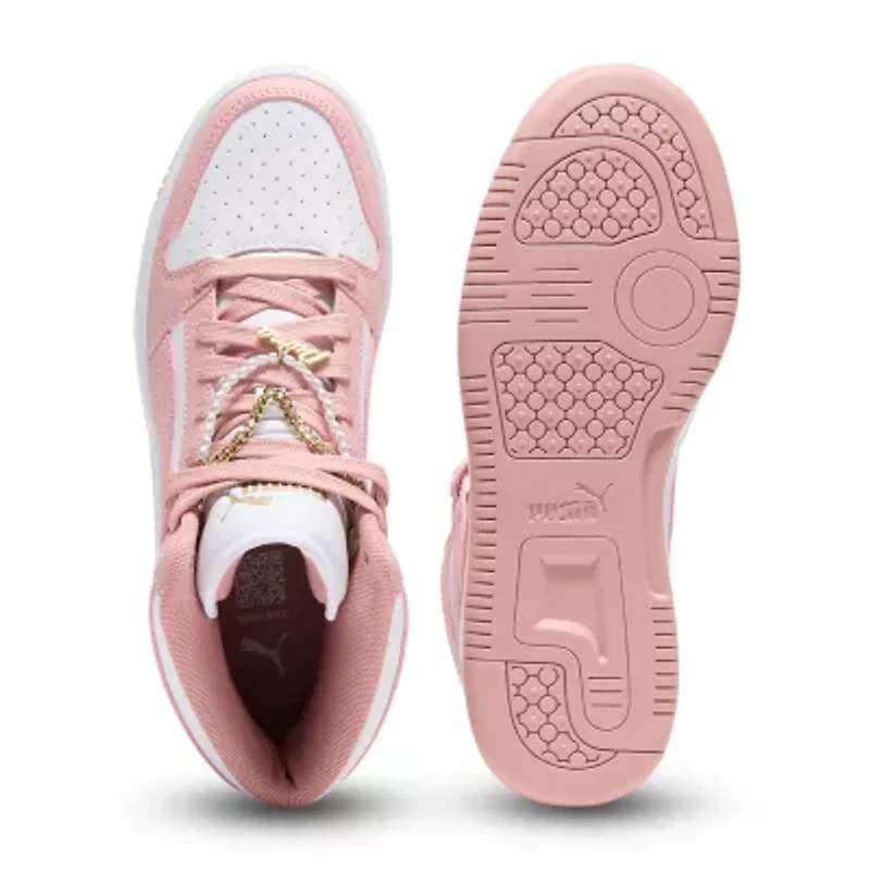 PUMA Rebound Layup Bling Glow Womens Basketball Shoes