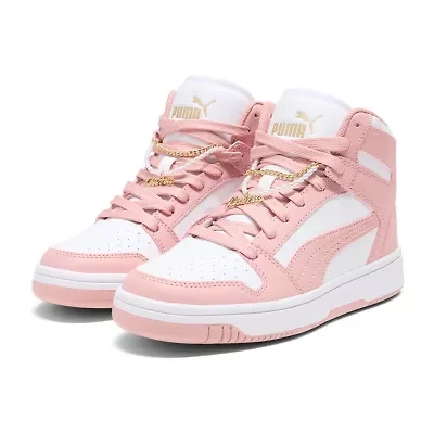 PUMA Rebound Layup Bling Glow Womens Basketball Shoes