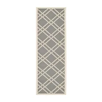 Safavieh Courtyard Collection Hannah Geometric Indoor/Outdoor Runner Rug