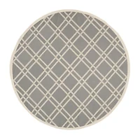 Safavieh Courtyard Collection Hannah Geometric Indoor/Outdoor Round Area Rug