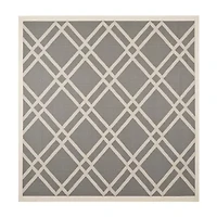 Safavieh Courtyard Collection Hannah Geometric Indoor/Outdoor Square Area Rug