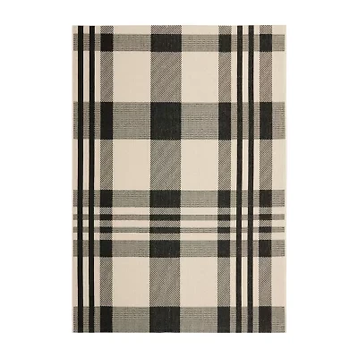 Safavieh Courtyard Collection Cori Plaid Indoor/Outdoor Area Rug