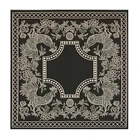Safavieh Courtyard Collection Kestrel Oriental Indoor/Outdoor Square Area Rug