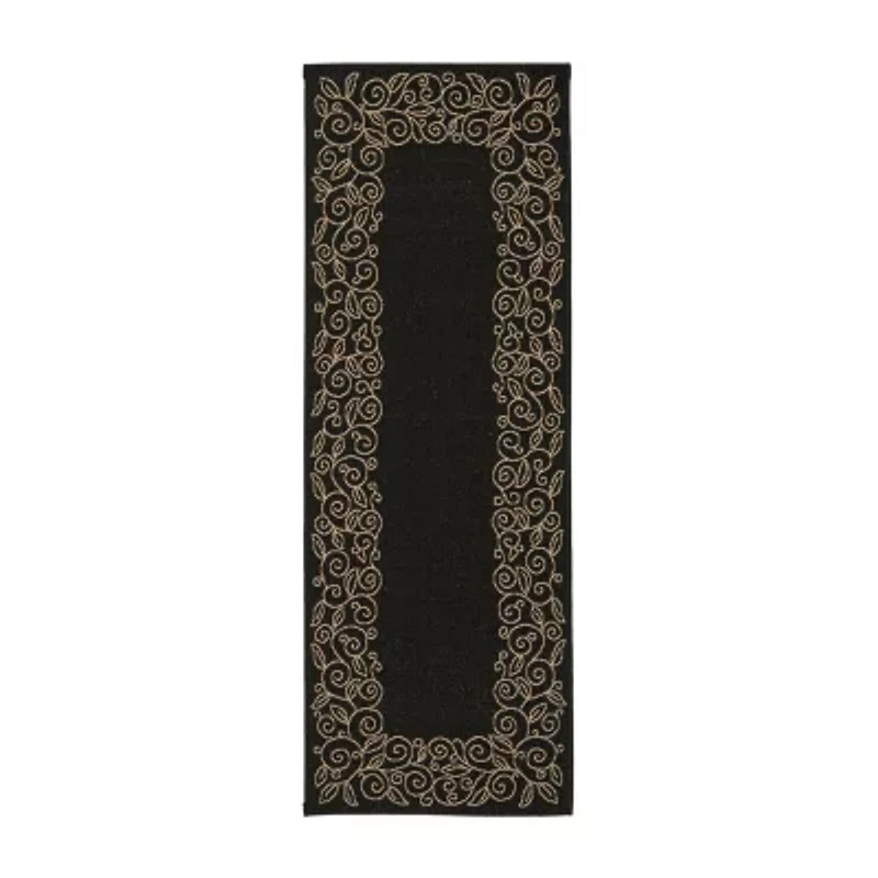 Safavieh Courtyard Collection Kiaran Floral Indoor/Outdoor Runner Rug