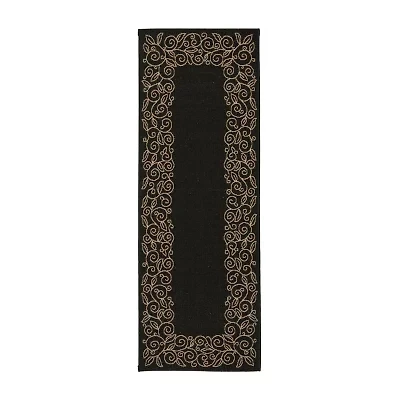 Safavieh Courtyard Collection Kiaran Floral Indoor/Outdoor Runner Rug