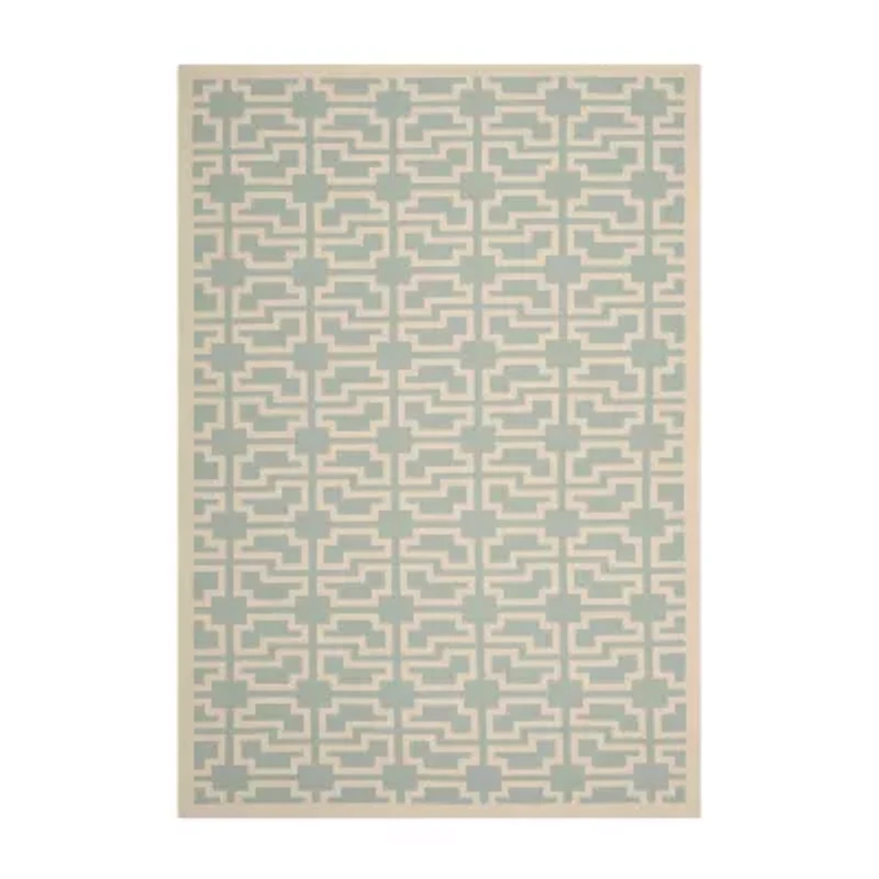 Safavieh Courtyard Collection Eddie Geometric Indoor/Outdoor Area Rug