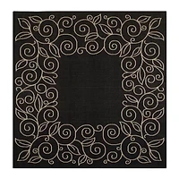 Safavieh Courtyard Collection Kiaran Floral Indoor/Outdoor Square Area Rug