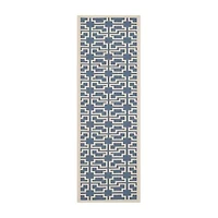 Safavieh Courtyard Collection Eddie Geometric Indoor/Outdoor Runner Rug