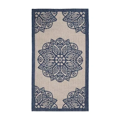Safavieh Courtyard Collection Kimberly Oriental Indoor/Outdoor Runner Rug