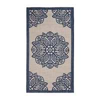 Safavieh Courtyard Collection Kimberly Oriental Indoor/Outdoor Runner Rug
