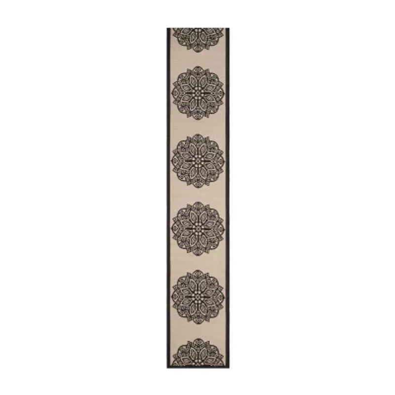 Safavieh Courtyard Collection Kimberly Oriental Indoor/Outdoor Runner Rug