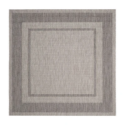 Safavieh Courtyard Collection Lorna Stripe Indoor/Outdoor Square Area Rug