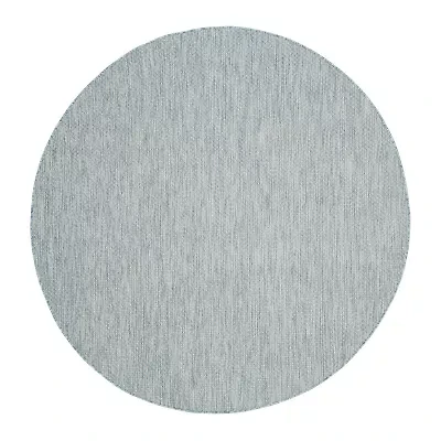 Safavieh Courtyard Collection Flora Geometric Indoor/Outdoor Round Area Rug