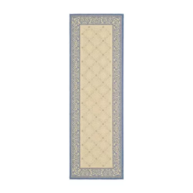 Safavieh Courtyard Collection Frona Oriental Indoor/Outdoor Runner Rug
