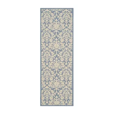 Safavieh Courtyard Collection Lyla Floral Indoor/Outdoor Runner Rug