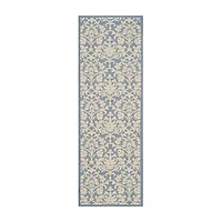 Safavieh Courtyard Collection Lyla Floral Indoor/Outdoor Runner Rug