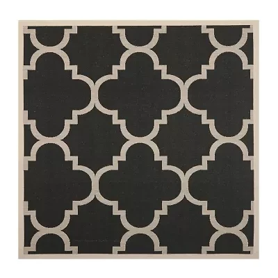Safavieh Courtyard Collection Gina Geometric Indoor/Outdoor Square Area Rug