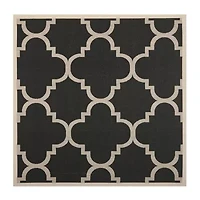 Safavieh Courtyard Collection Gina Geometric Indoor/Outdoor Square Area Rug