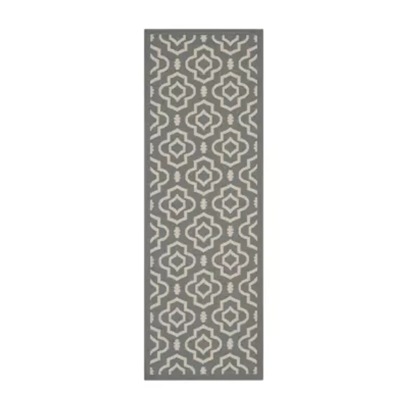 Safavieh Courtyard Collection Meryll Geometric Indoor/Outdoor Runner Rug