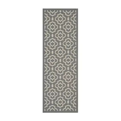 Safavieh Courtyard Collection Meryll Geometric Indoor/Outdoor Runner Rug
