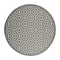 Safavieh Courtyard Collection Meryll Geometric Indoor/Outdoor Round Area Rug