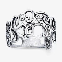 Footnotes Luck Elephant Womens Sterling Silver Band