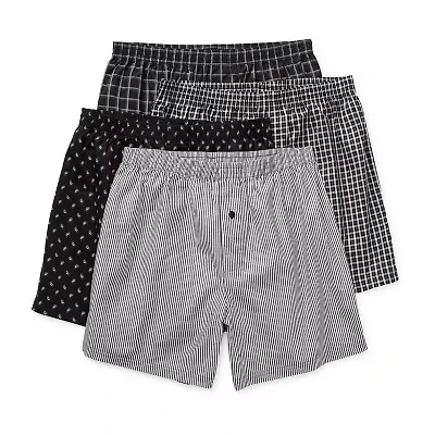 Stafford Woven Mens Big and Tall 4 Pack Boxers 306207