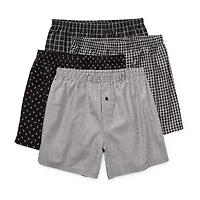Stafford Woven Mens Big and Tall 4 Pack Boxers 306207