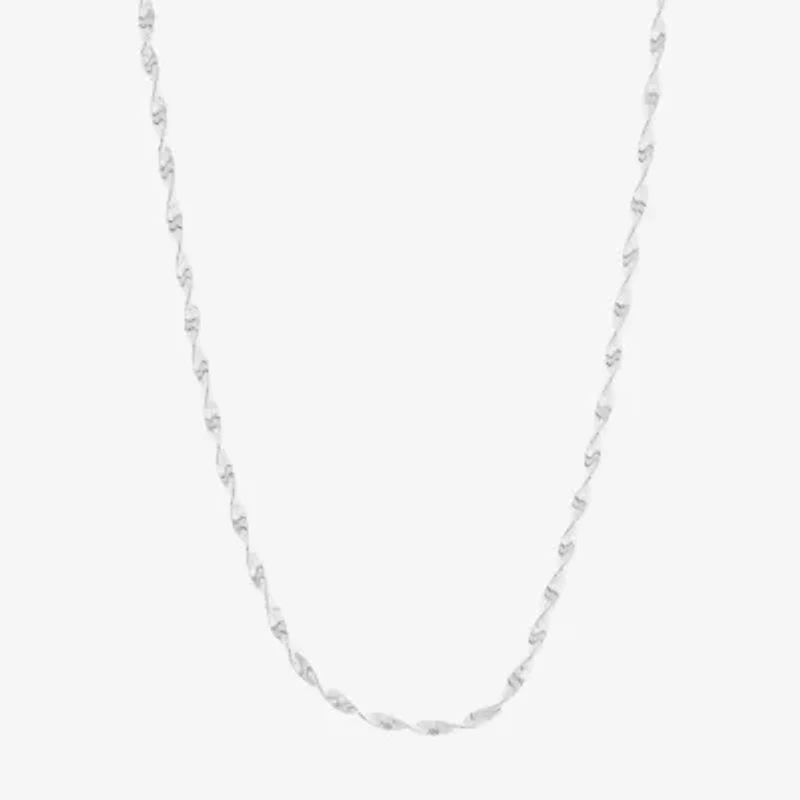 Silver Treasures Made In Italy Sterling Silver 18 Inch Twist Chain Necklace