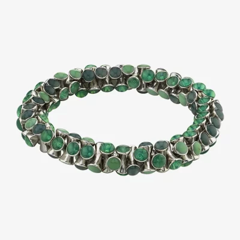 1928 Silver Tone Stretch Bracelet