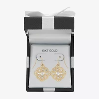 Womens 10K Gold Chandelier Earrings