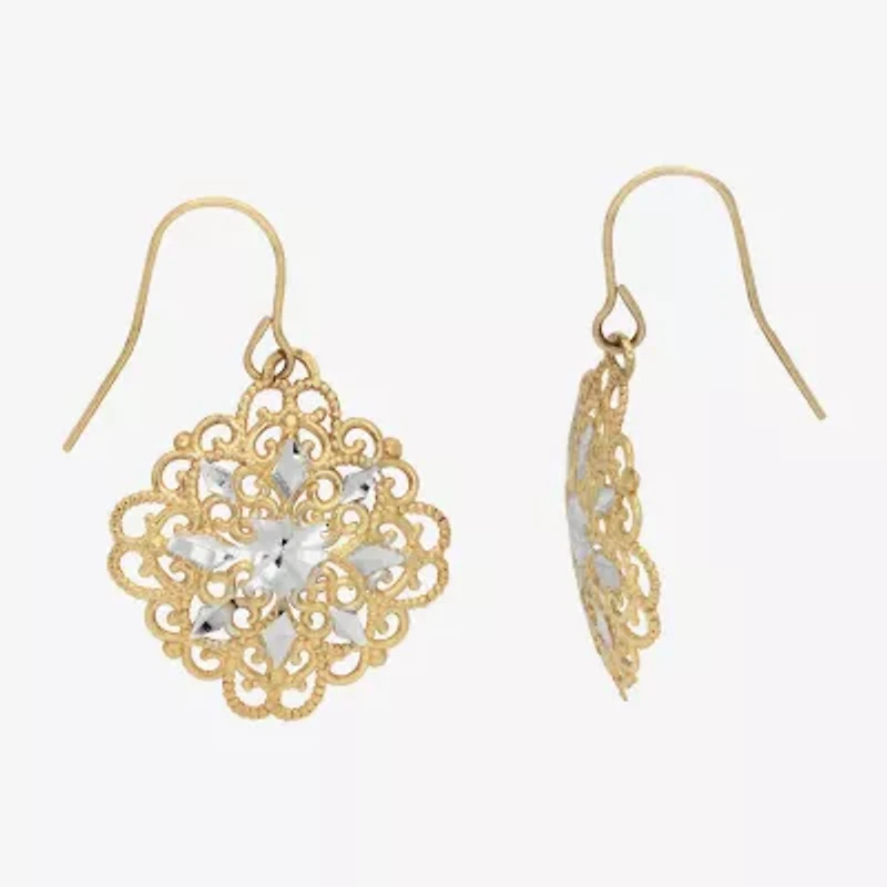 Womens 10K Gold Chandelier Earrings