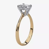 DiamonArt® Womens 2 1/2 CT. T.W. Genuine White Topaz 10K Gold Round Engagement Ring
