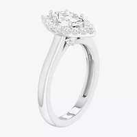 (G-H/SI1-SI2) Womens 1 CT. T.W. Lab Grown White Diamond 10K Gold Marquise Halo Engagement Ring