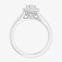 (G-H/SI1-SI2) Womens 1 CT. T.W. Lab Grown White Diamond 10K Gold Marquise Halo Engagement Ring