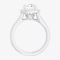 (G-H/SI1-SI2) Womens 2 1/4 CT. T.W. Lab Grown White Diamond 10K Gold Cushion Halo Engagement Ring