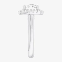 (G-H/SI1-SI2) Womens 3 1/2 CT. T.W Lab Grown White Diamond 10K Gold Cushion Halo Engagement Ring