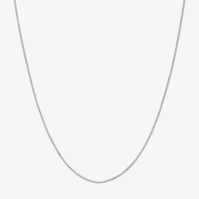 14K White Gold .75mm 16-24" Box Chain