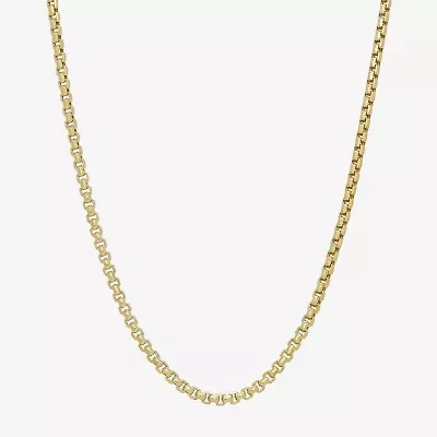 Made in Italy 14K Gold 18 - 22 Inch Semisolid Box Chain Necklace