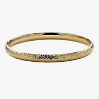 Infinite Gold™ 14K Yellow Gold Hollow Diamond-Cut Bangle